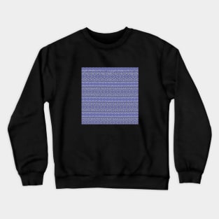 Blue & White Weave Pattern Crewneck Sweatshirt